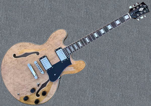 Firefly FF338 Full Size Semi Hollow body Electric Guitar (Natural Color)