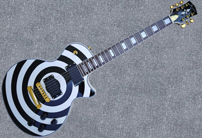 New Firefly FFSPS Electric Guitar (Black & White Bullseye Color )