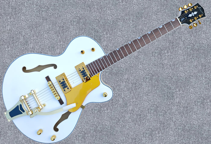 Firefly Full Hollow Body Guitar(White Color)