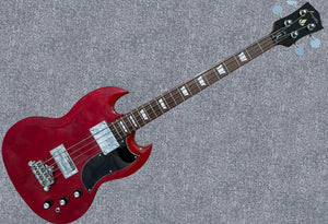 New Firefly FFLGS ELECTRIC GUITARS BASS (Transparent Red Color)