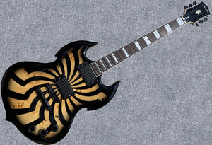 New Firefly FFLGS Electric Guitar ( Burl Woden God Color )