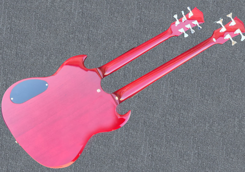 Promotion!Firefly Double necks FFLGS ELECTRIC GUITAR And Bass with a h