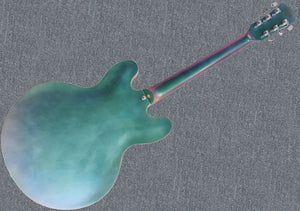 Promotion!Firefly FF338PRO Full Size Semi Hollow body Electric Guitar (Chameleon Green Color)