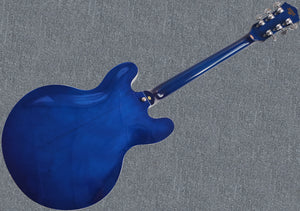 Firefly FF338PRO Full Size Semi Hollow body Electric Guitar ( Transparent Blue Color)