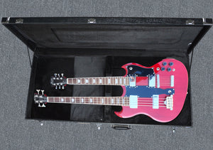 Firefly Double necks FFLGS ELECTRIC GUITAR And Bass with a hardcase(Red color)