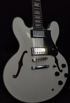 New Firefly FF338PRO Full Size Semi Hollow body Electric Guitar (White Color)
