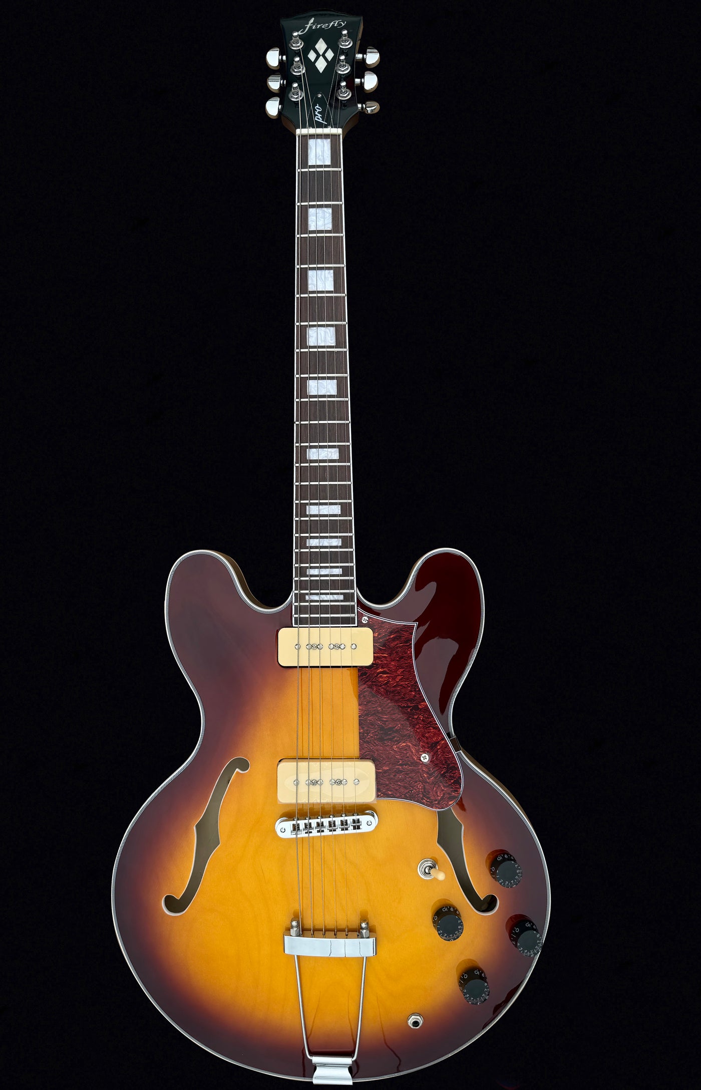 Nobu③ Firefly FF338PRO Full Size Semi Hollow Body P90 Pickups