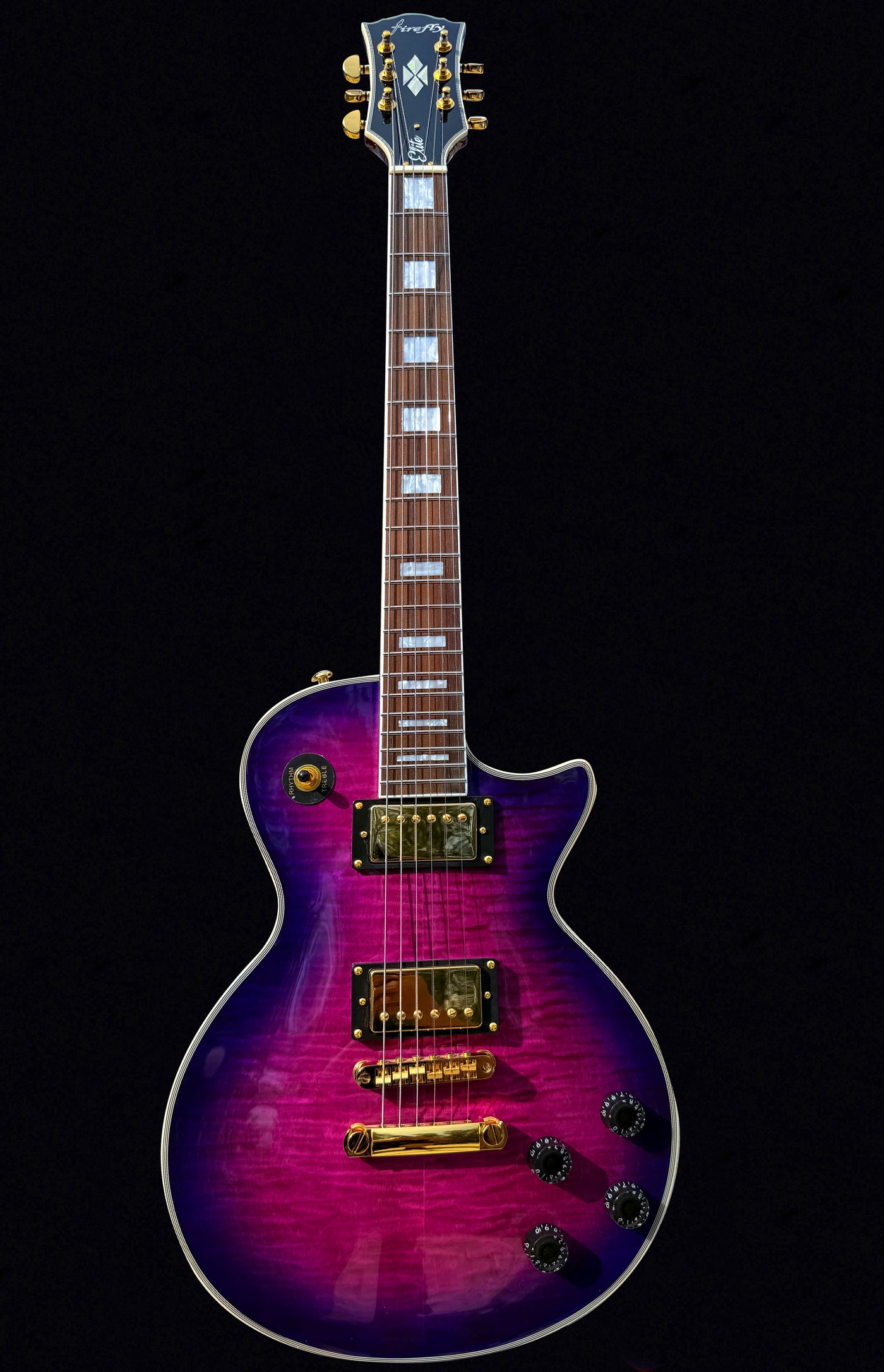 ギター Y1052 gfc GNRF7-300 Satin Purple Burl Electric Guitar - GF