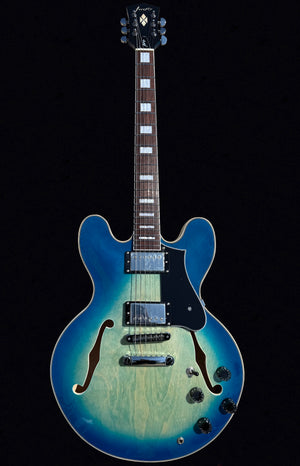 Firefly FF338PRO Full Size Semi Hollow body Electric Guitar （Transparent Blue )
