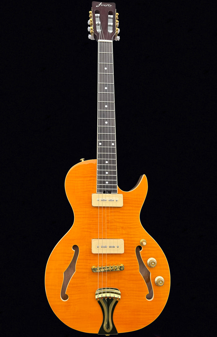 NEW! Firefly Little Sister Full Hollow Body FFLS Guitar (Transpant Yellow Color )