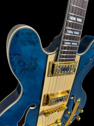 Firefly FF338PRO Full Size Semi Hollow body Electric Guitar （Blue