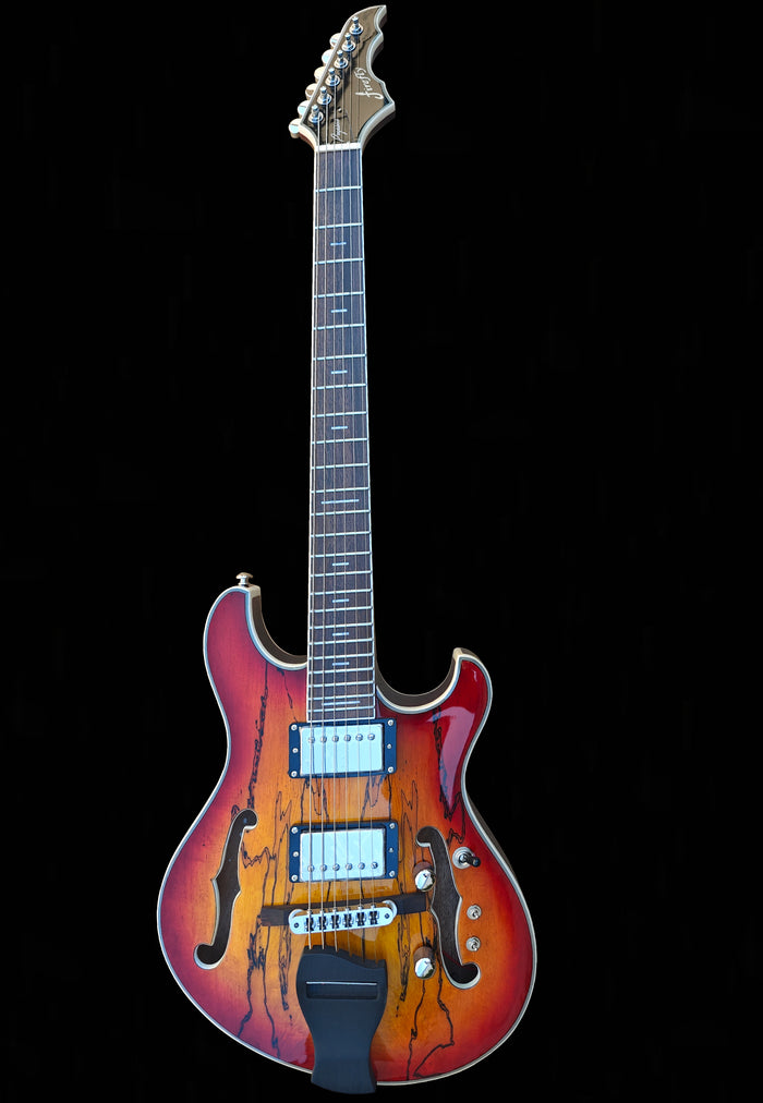 NEW Pegasus Spalted Maple ELECTRIC GUITARS (Cherry Sunburst Color)