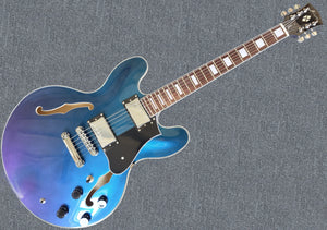Firefly FF338PRO Full Size Semi Hollow body Electric Guitar (Chameleon Blue Color)