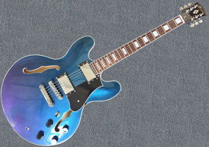 Firefly FF338PRO Full Size Semi Hollow body Electric Guitar (Chameleon Blue Color)