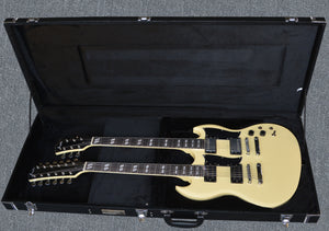 Promotion!Firefly Double necks FFLGS ELECTRIC GUITARS with a hardcase(off white color)