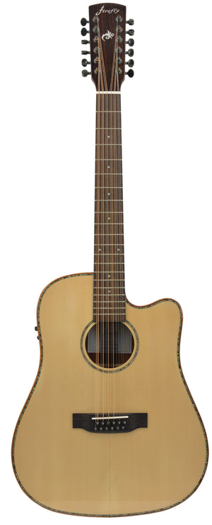 Promotion!NEW GK12-E 12 Strings Acoustic Guitar with Solid Top Spruce