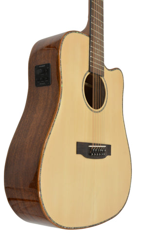 Promotion!NEW GK12-E 12 Strings Acoustic Guitar with Solid Top Spruce